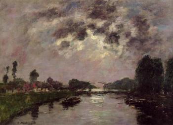 Eugene Boudin : Saint-Valery-sur-Somme, the Abbeville Canal II